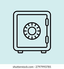 Secure Wall Safe Box Icon
