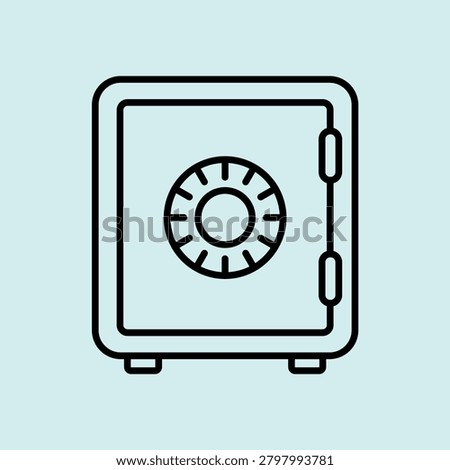 Secure Wall Safe Box Icon

