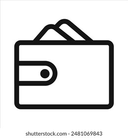 Icono de billetera segura para dinero seguro y almacenamiento de tarjetas