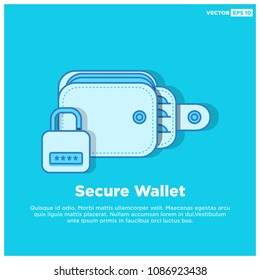 Secure Wallet Vector Illustration 