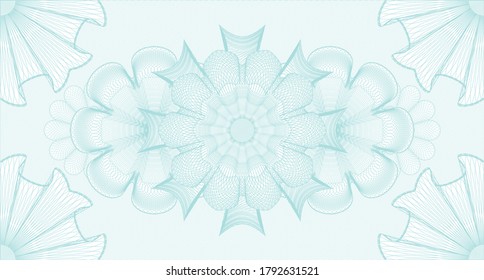 Secure watermark. Banknotes. Intense illustration. Detailed design. 