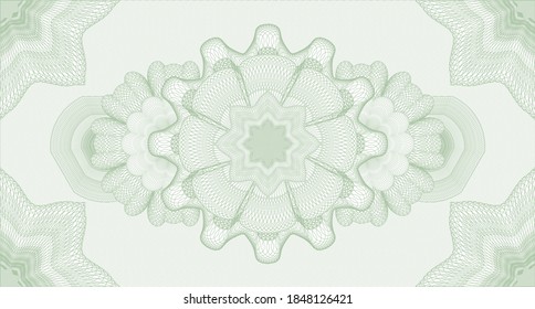 Secure watermark. Banknotes. Intense illustration. Complex design. 