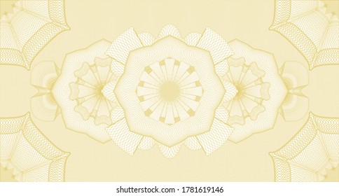 Secure watermark. Guilloche background. Artistic illustration. Complex design. 