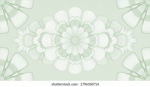 Secure watermark. Guilloche background. Artistic illustration. Complex design. 