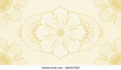Secure watermark. Pattern money. Artistic illustration. Complex design. 