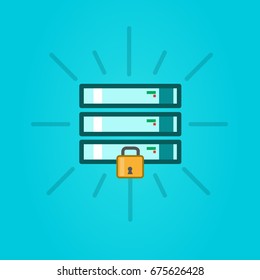 Secure Web Hosting Vector 