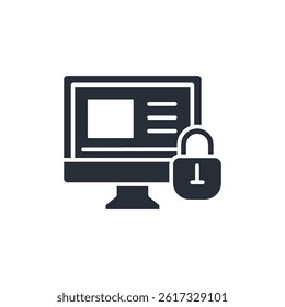 secure web icon collection .design style with background