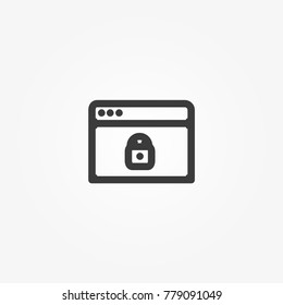 Secure web page vector icon isolated on background. Trendy sweet symbol. Logo illustration