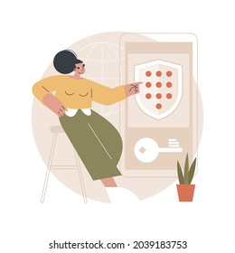 Secure web traffic abstract concept vector illustration. Secure internet traffic, web connectivity, virtual private network, VPN, encrypted data transfer, traffic analysis abstract metaphor.