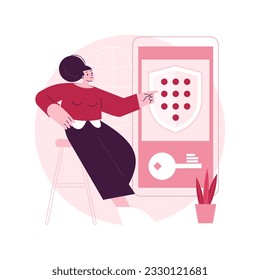 Secure web traffic abstract concept vector illustration. Secure internet traffic, web connectivity, virtual private network, VPN, encrypted data transfer, traffic analysis abstract metaphor.