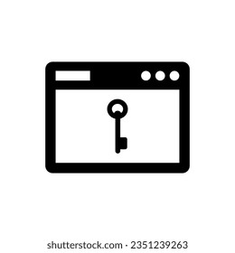 Secure website icon on white background