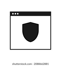 Secure website Icon. Vector flat design