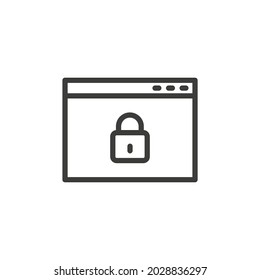 Secure website page icon with white background.