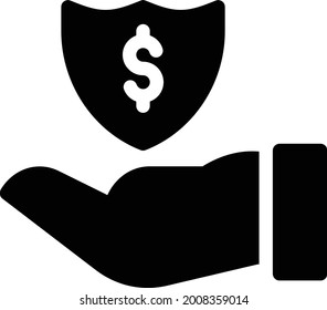 seguro con fondo blanco. Secure es un símbolo de banca .glyph.
