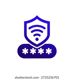 Symbol für sichere Wi-Fi-Verbindung, Verbindung zum geschützten Wi-Fi-Netzwerk herstellen