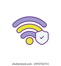 Secure WiFi Icon for Cybersecurity and Wireless Network Protection