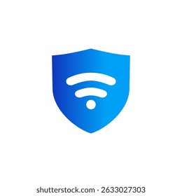 Secure WiFi network connection protection shield icon vector isolated 