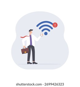 Concepto de protección de Internet inalámbrica segura 