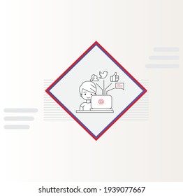 Secure Work And Study Icon isolated background