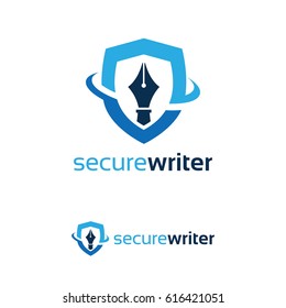 Secure Writer Logo Template Design