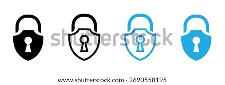 Secure your digital world with these versatile padlock icons, perfect for representing data protection, privacy, and access control in modern applications.