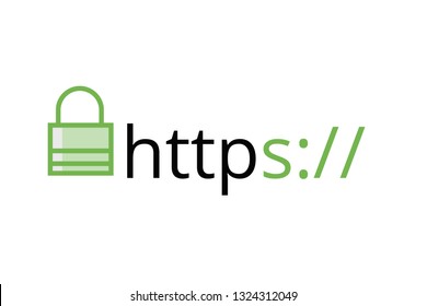 Secure your site with HTTPS / SSL, internet communication protocol that protects the integrity and confidentiality of data between the user's computer and the site. vector illustration