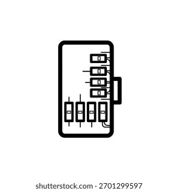 Secure your space with this sleek electrical panel, offering reliable power distribution and essential safety features. Ideal for modern homes and businesses.