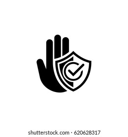 Secured Area Icon. Flat Design Isolated Illustration.