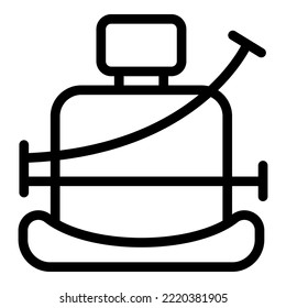 Secured belt icon outline vector. Car safe. Road plane