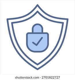 Sicheres blaues Symbol, Vektorgrafik