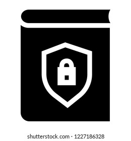 Secured book icon. Simple illustration of secured book vector icon for web design isolated on white background