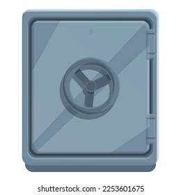 Vector de caricatura de icono de caja segura. Caja fuerte. Bloquear seguro