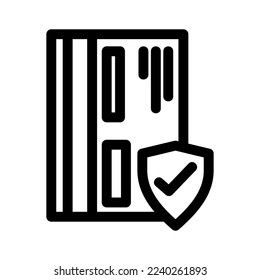 icono de desprotección segura o logotipo símbolo de signo aislado ilustración vectorial - iconos vectoriales de estilo negro de alta calidad

