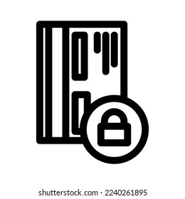 icono de desprotección segura o logotipo símbolo de signo aislado ilustración vectorial - iconos vectoriales de estilo negro de alta calidad
