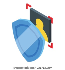 Secured client information icon isometric vector. Customer know. Document verification