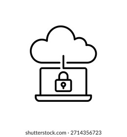 Acceso seguro a la nube en un portátil protegido contra violaciones de datos y amenazas cibernéticas