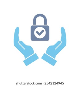 secured concept line icon. Simple element illustration. secured concept outline symbol design.