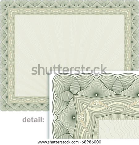 Secured document background. Vector guilloche.