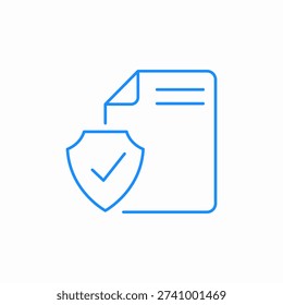 secured document icon sign vector