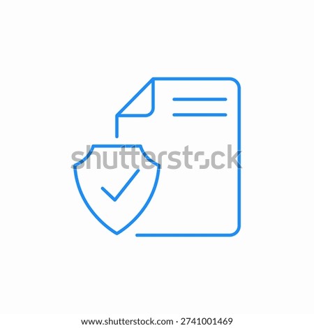 secured document icon sign vector