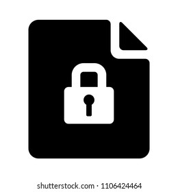 Secured document or locked not flat vector icon for apps and websites