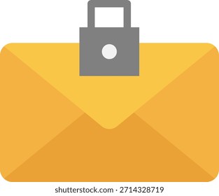 Icono de correo electrónico seguro: sobre con cerradura