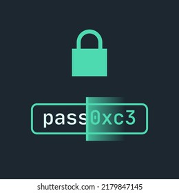 Secured Encrypted Password Vector Concept Cryptography and File System Security Flat Illustration