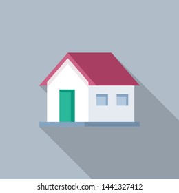 Secured home icon. Flat illustration of secured home vector icon for web design