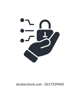 secured icon collection .design style with background