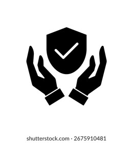 Sicheres Symbol Umriss editierbare Strichlinie Zeichnung eps