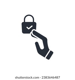 secured icon. vector.Editable stroke.linear style sign for use web design,logo.Symbol illustration.