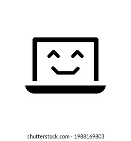 Secured laptop icon. Vector EPS file.