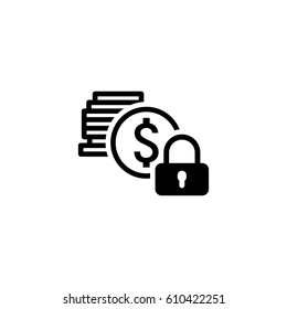Secured Loan Icon. Flat Design. Business Concept Isolated Illustration.