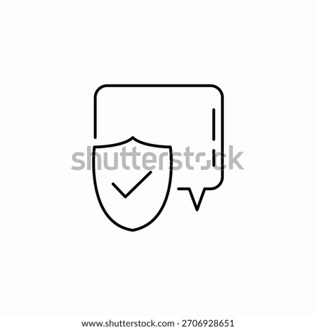 secured message chat icon sign vector